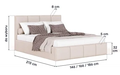 Łóżko do sypialni Lyra wymiary
