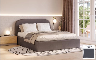 Łóżko tapicerowane szare Sirius jasmine 96
