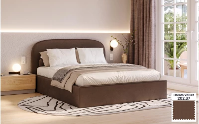 Łóżko tapicerowane brązowe Sirius dream velvet