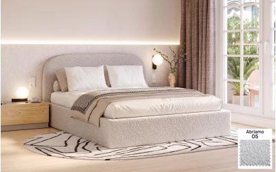 Łóżko tapicerowane jasno szare Sirius abriamo 05