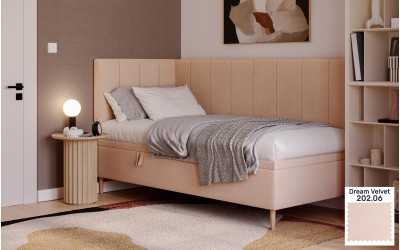 Łóżko jednoosobowe różowe Atlas dream velvet