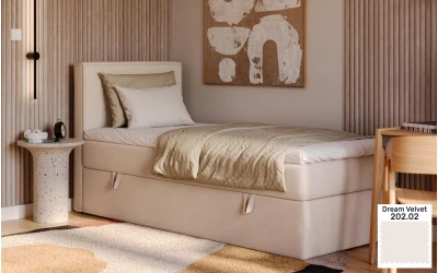 Łóżko jednoosobowe beżowe Celeste