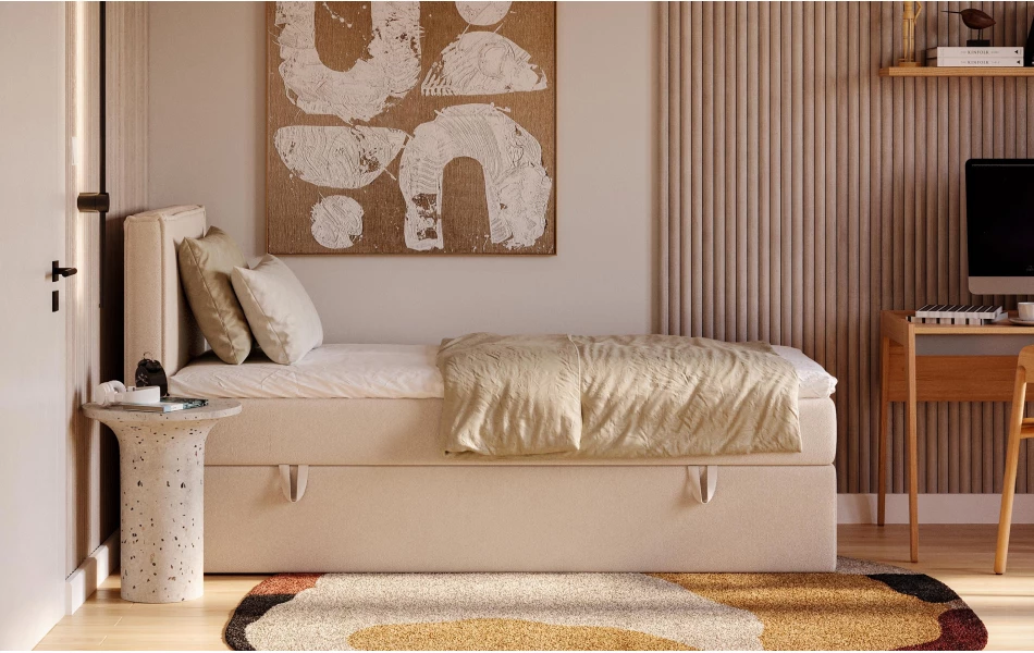 Łóżko jednoosobowe Celeste bok