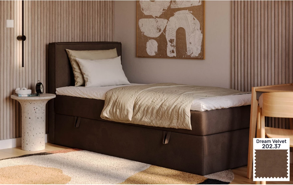 Łóżko jednoosobowe Celeste brązowe