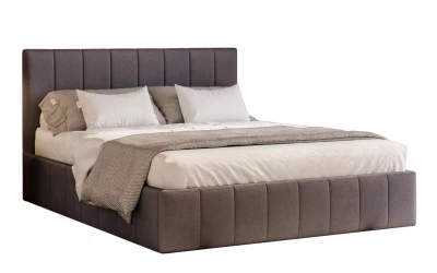 Łóżko tapicerowane szare 160x200 cm SOL