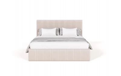 Łóżko tapicerowane SOL beżowe 180cm x 200cm front