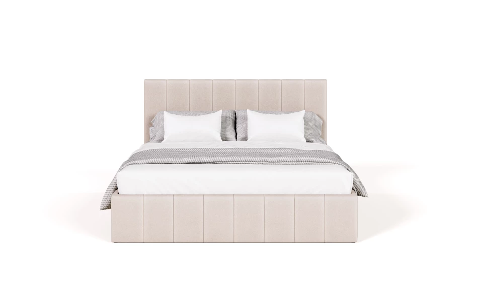 Łóżko tapicerowane SOL beżowe 180cm x 200cm front