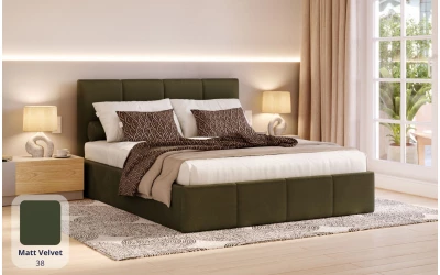 Łóżko do sypialni Lyra tkanina matt velvet 38