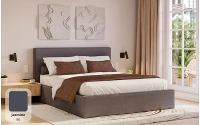 Łóżko do sypialni szare Altair tkanina Jasmine 96