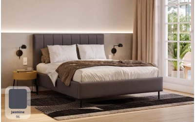 Łóżko na nóżkach szare Andromeda