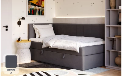 Łóżko młodzieżowe szare Stella