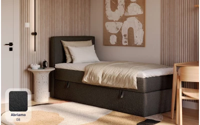 Łóżko jednoosobowe ciemne Celeste