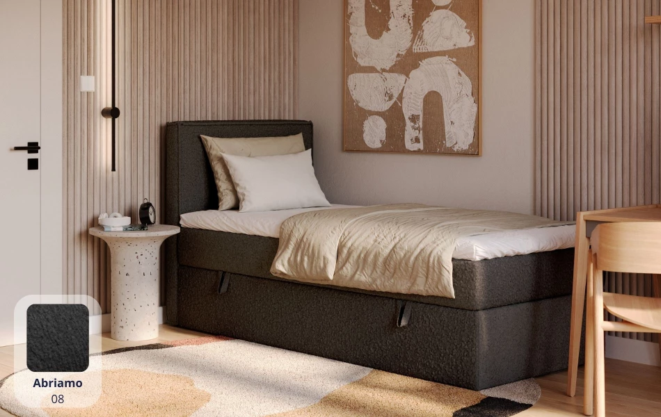 Łóżko jednoosobowe ciemne Celeste