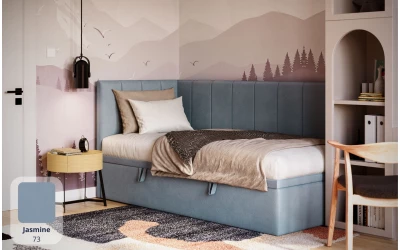 Łóżko młodzieżowe szare Aurora jasmine 73