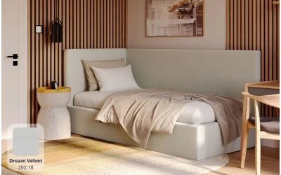Łóżko młodzieżowe jasne TITAN dream velvet 202.18