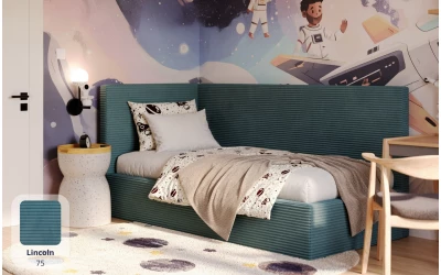 Łóżko młodzieżowe ciemne TITAN lincoln 75