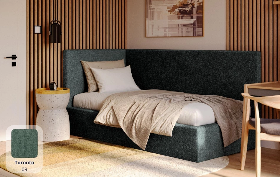 Łóżko młodzieżowe ciemne TITAN toronto 09