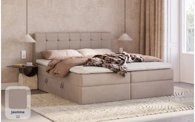 Łóżko kontynentalne Callisto tkanina jasmine