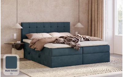 Łóżko kontynentalne Callisto tkanina matt velvet