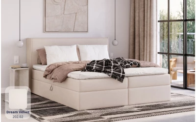 Łóżko kontynentalne Vega tkanina dream velvet