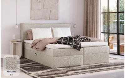 Łóżko kontynentalne Vega tkanina abriamo