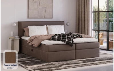 Łóżko kontynentalne Vega tkanina dream velvet