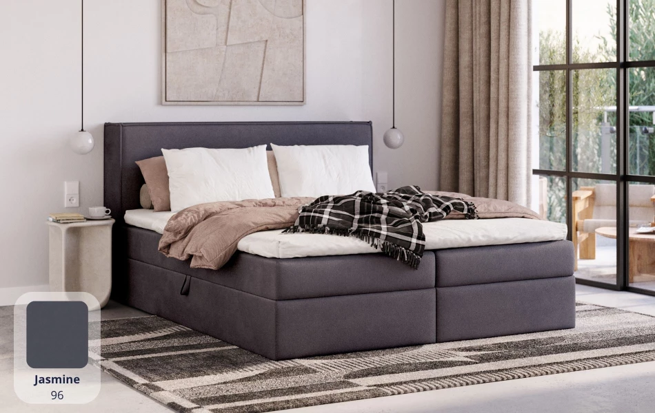 Łóżko kontynentalne Vega tkanina jasmine