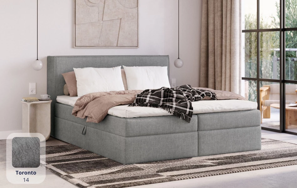 Łóżko kontynentalne Vega tkanina toronto