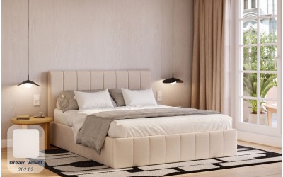 Łóżko tapicerowane jasne Sol