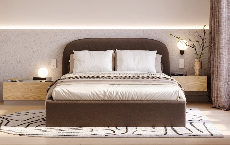 Zdjęcie łóżka tapicerowanego Sirius front dream velvet 202.37