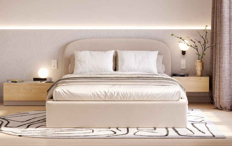 Zdjęcie łóżka tapicerowanego Sirius front dream velvet 202.02