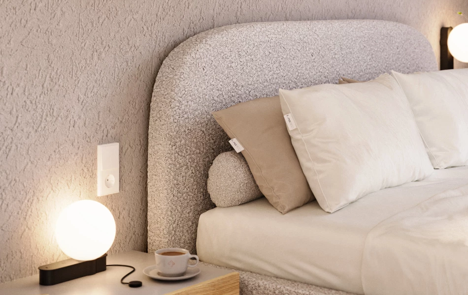 Zdjęcie łóżka tapicerowanego Sirius detal Abriamo 05