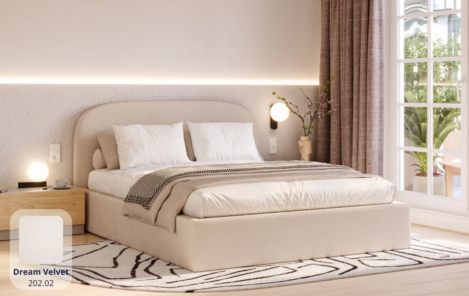 Zdjęcie łóżka tapicerowanego Sirius bok dream velvet 202.02