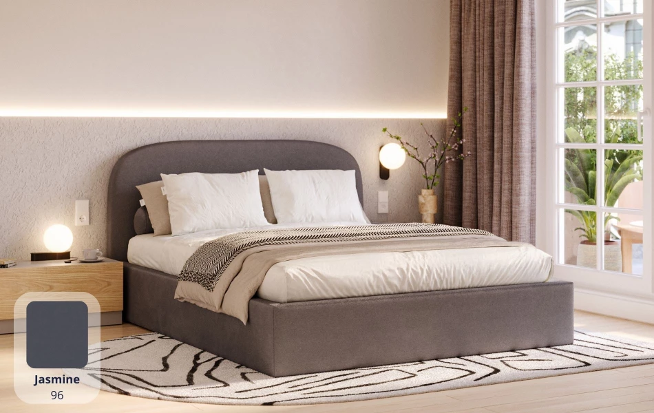 Zdjęcie łóżka tapicerowanego Sirius bok Jasmine 96