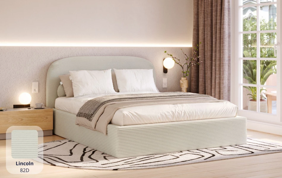 Zdjęcie łóżka tapicerowanego Sirius bok lincoln 82D