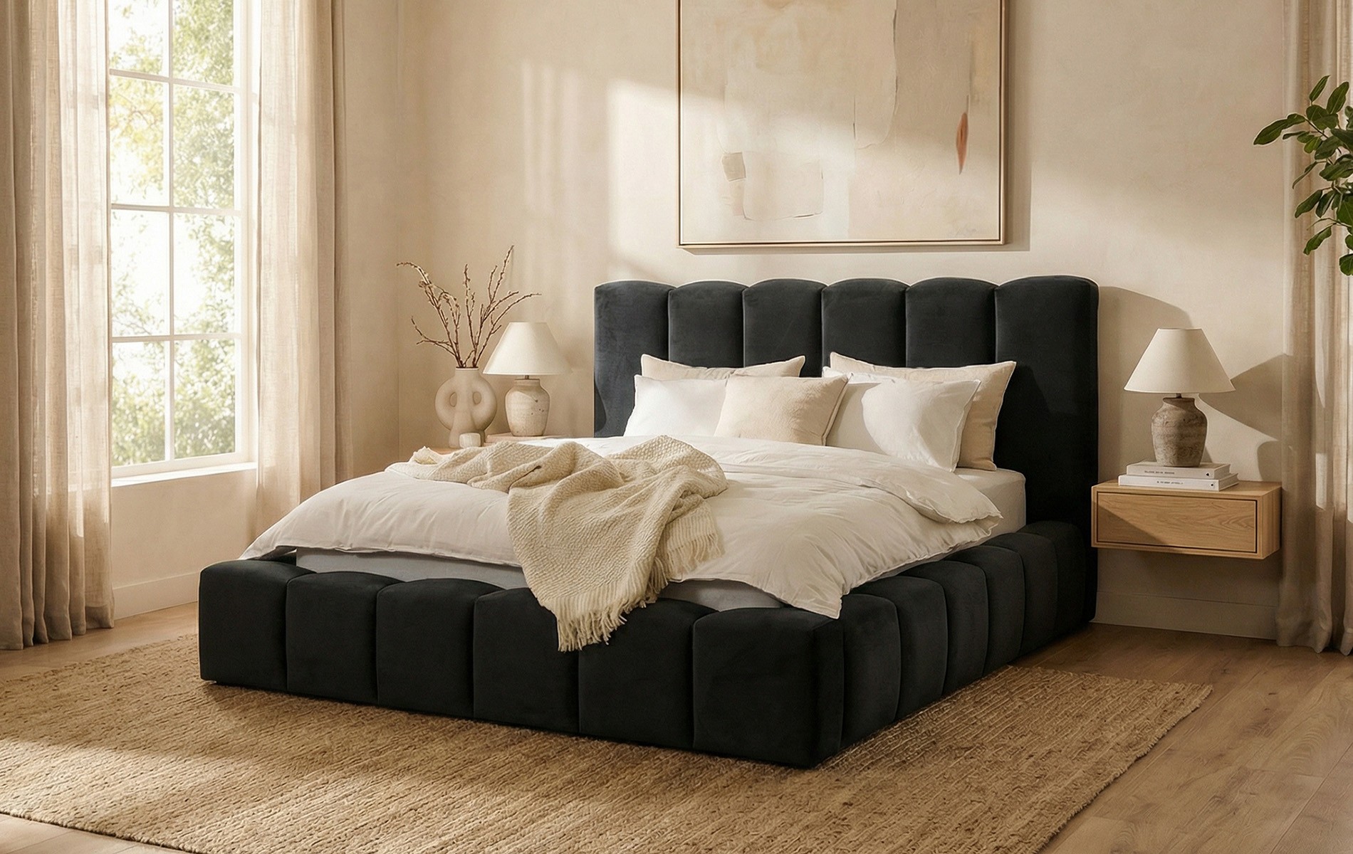 Łóżko Hadar LunaBED - tapicerowane