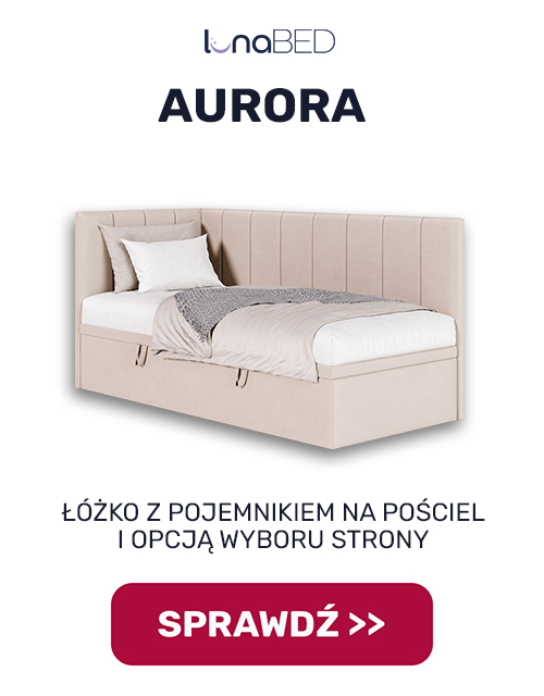 Łóżko dla 10 latka tapicerowane Aurora