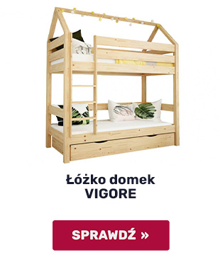 Łóżko domek dla dziewczynki - Vigore Senpuro Teak
