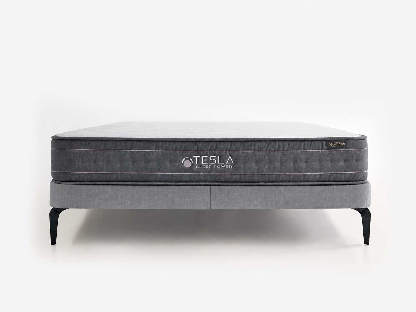 Hamilton Tesla Sleep Power — front materaca z logo