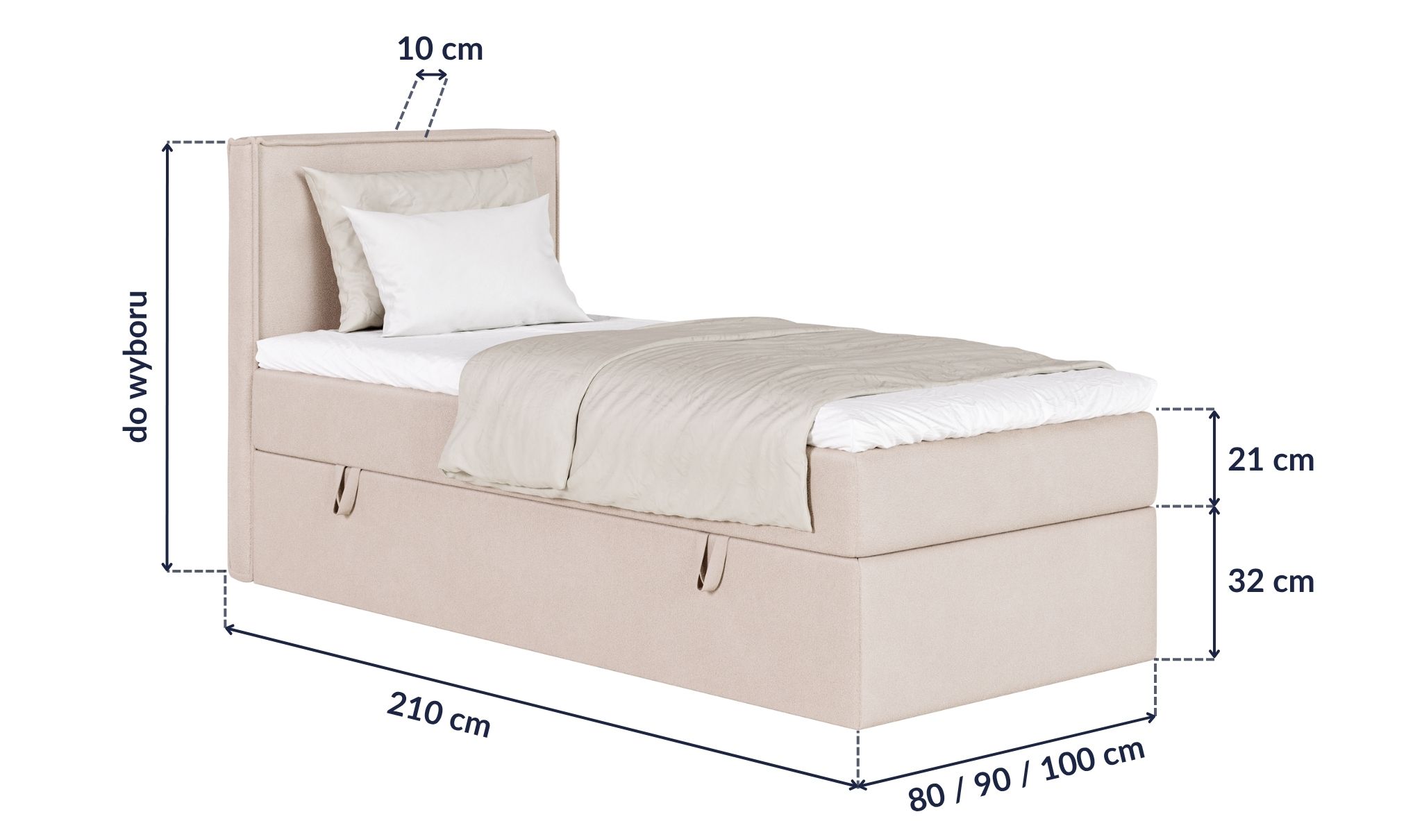 CELESTE – wymiary łóżka