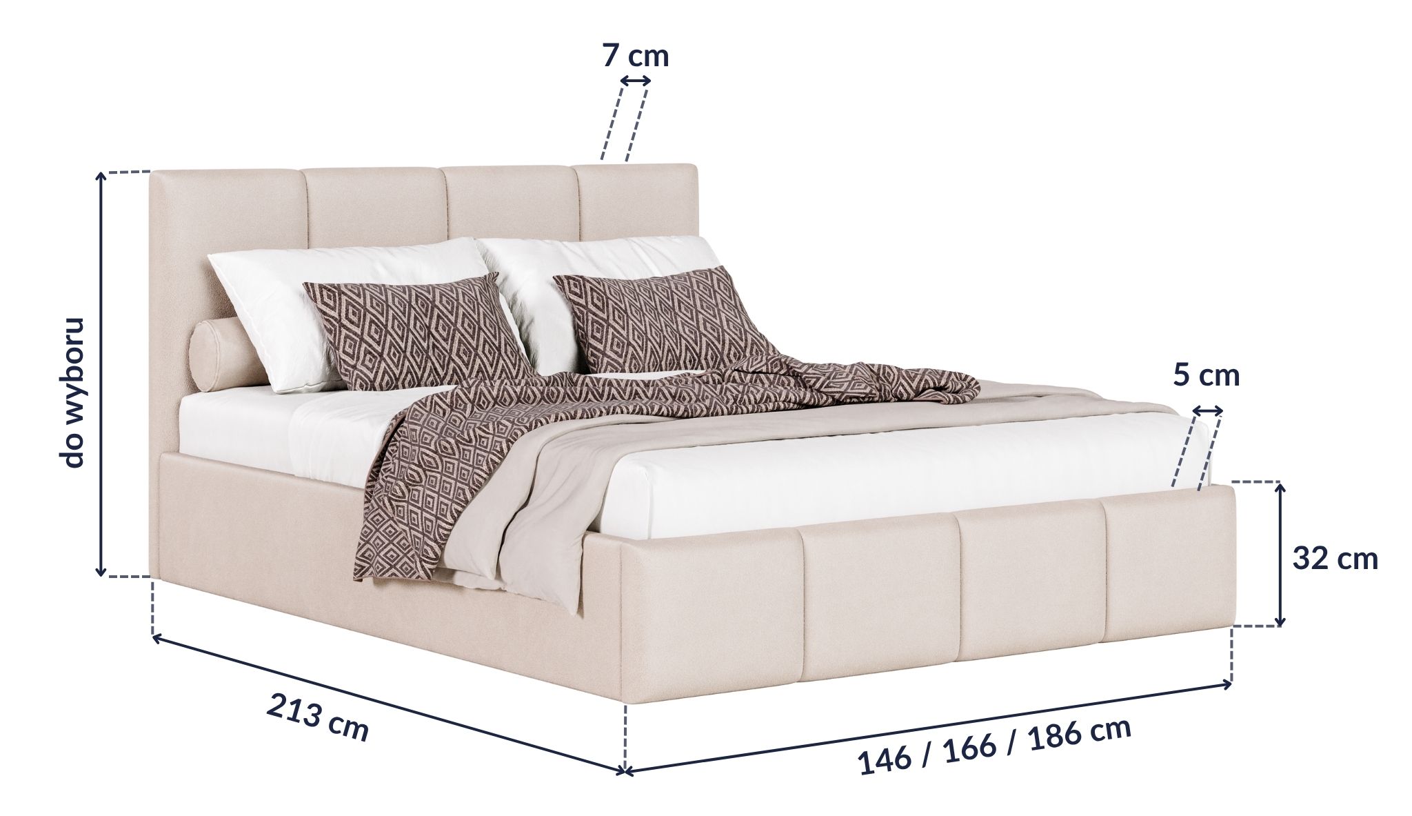 LunaBed LYRA – wymiary łóżka