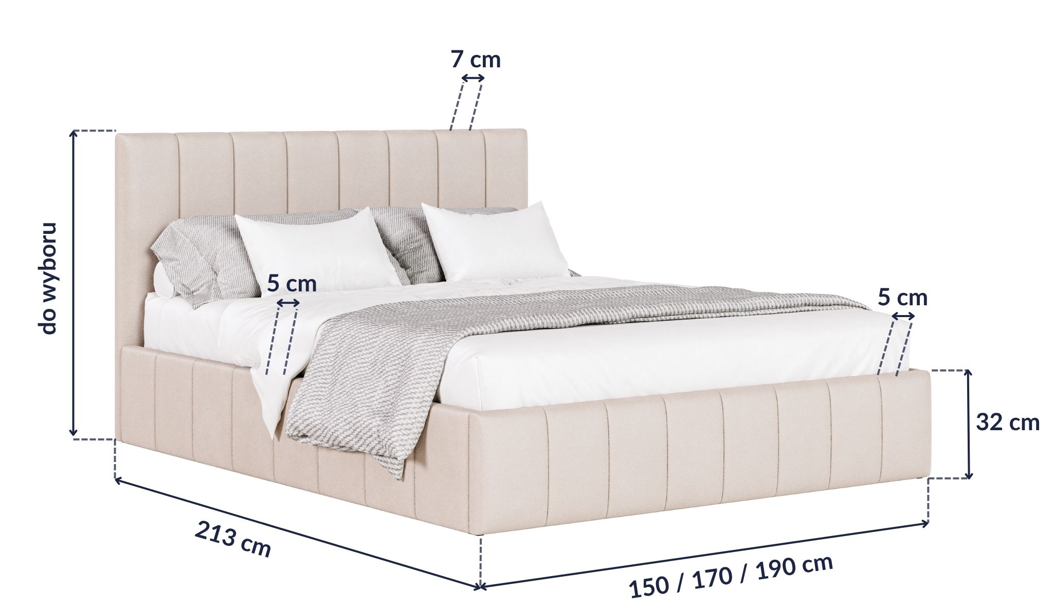 LunaBed SOL – wymiary łóżka