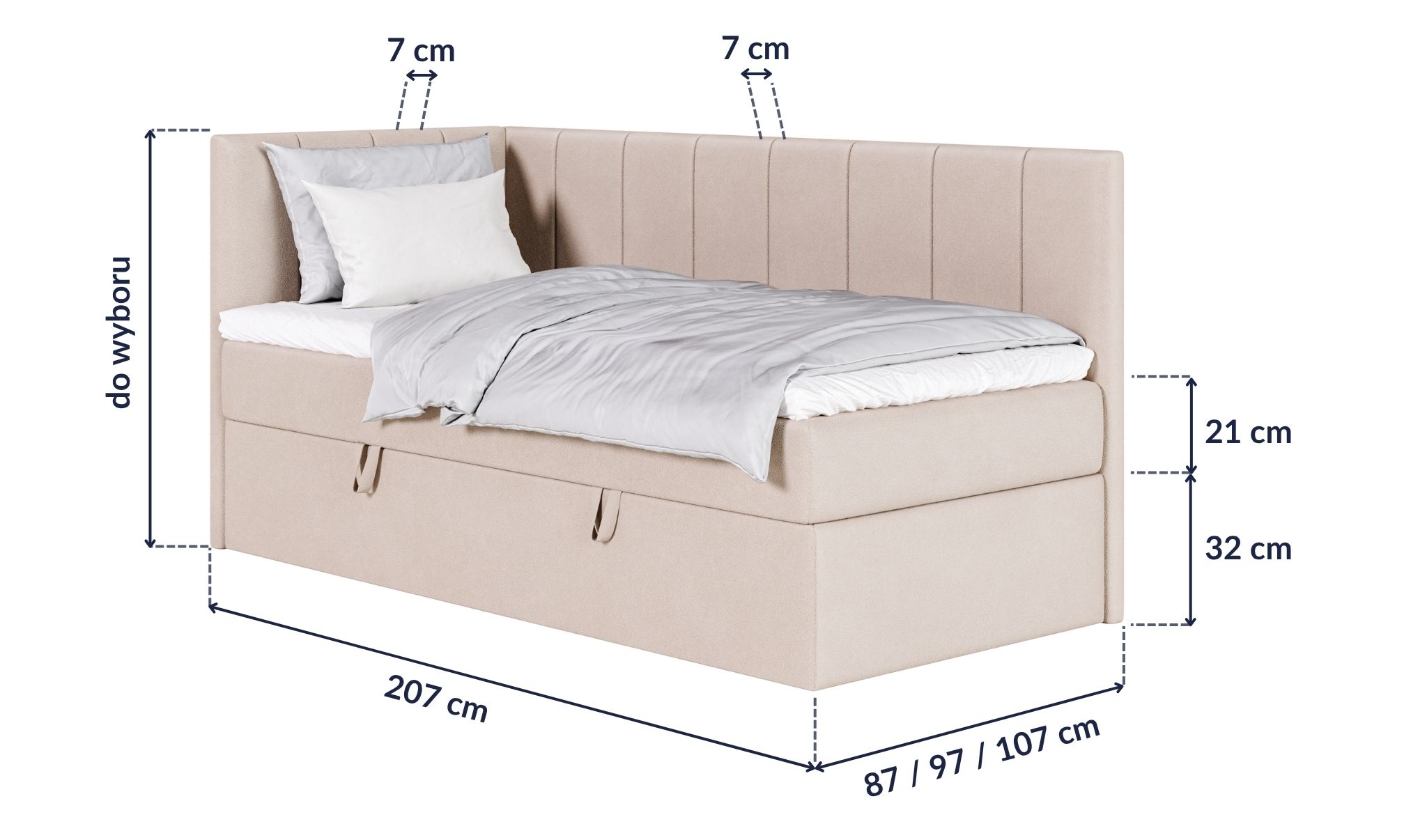 STELLA – wymiary łóżka