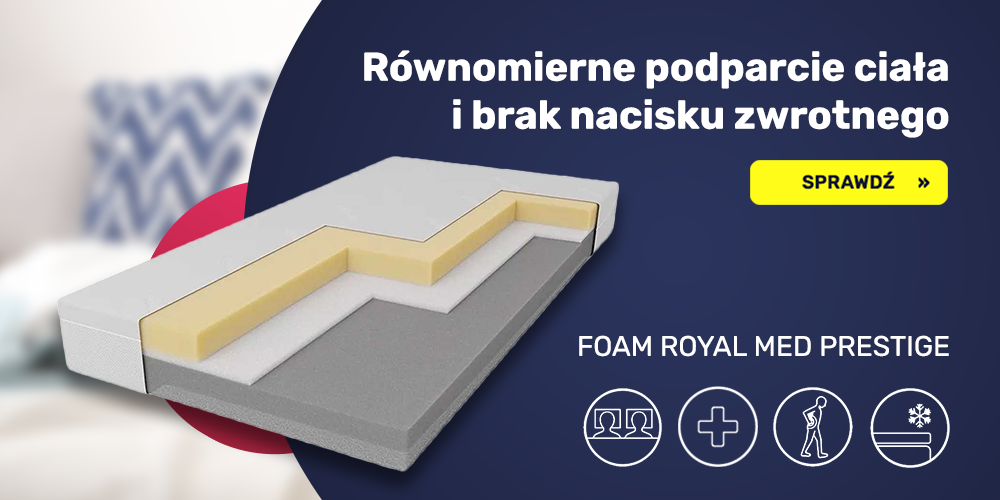 Materac Foam Royal Med Prestige 160x200 - właściwości