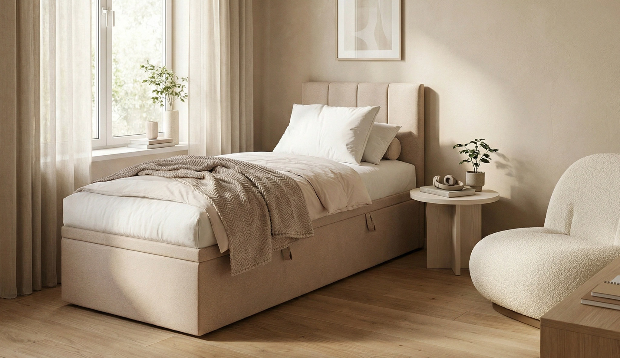 ADRIA – łóżko pojedyncze z pojemnikiem