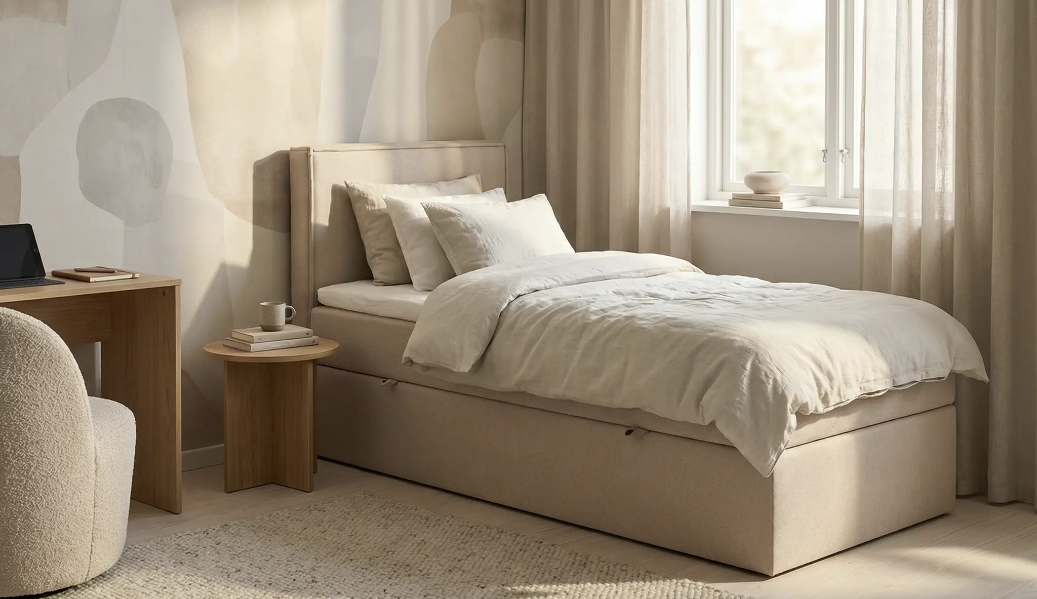 CELESTE – łóżko kontynentalne z pojemnikiem