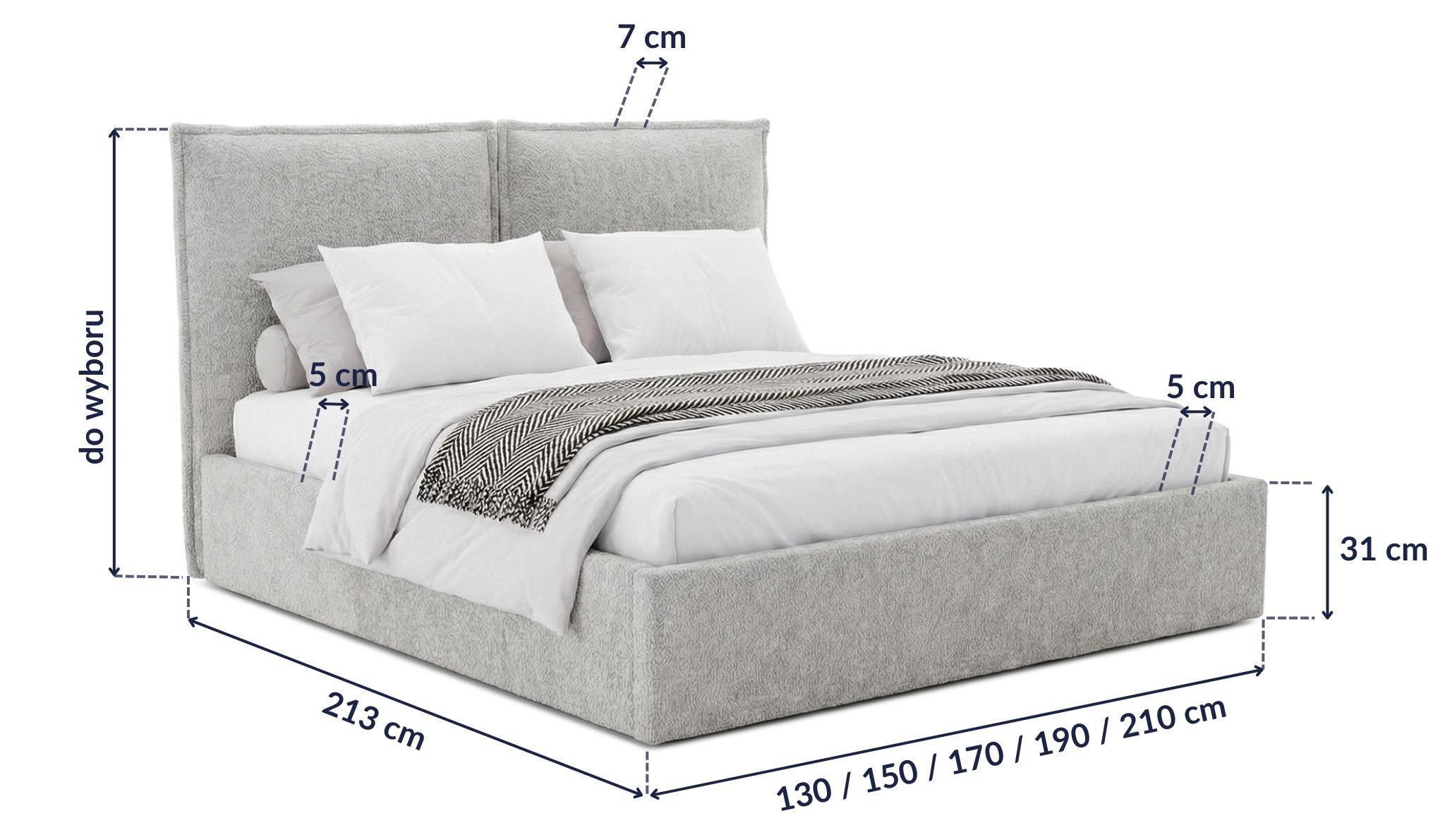 MERGA – wymiary łóżka