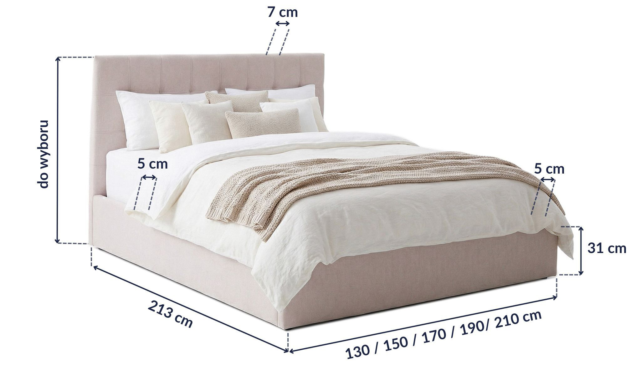 PROPUS – wymiary łóżka