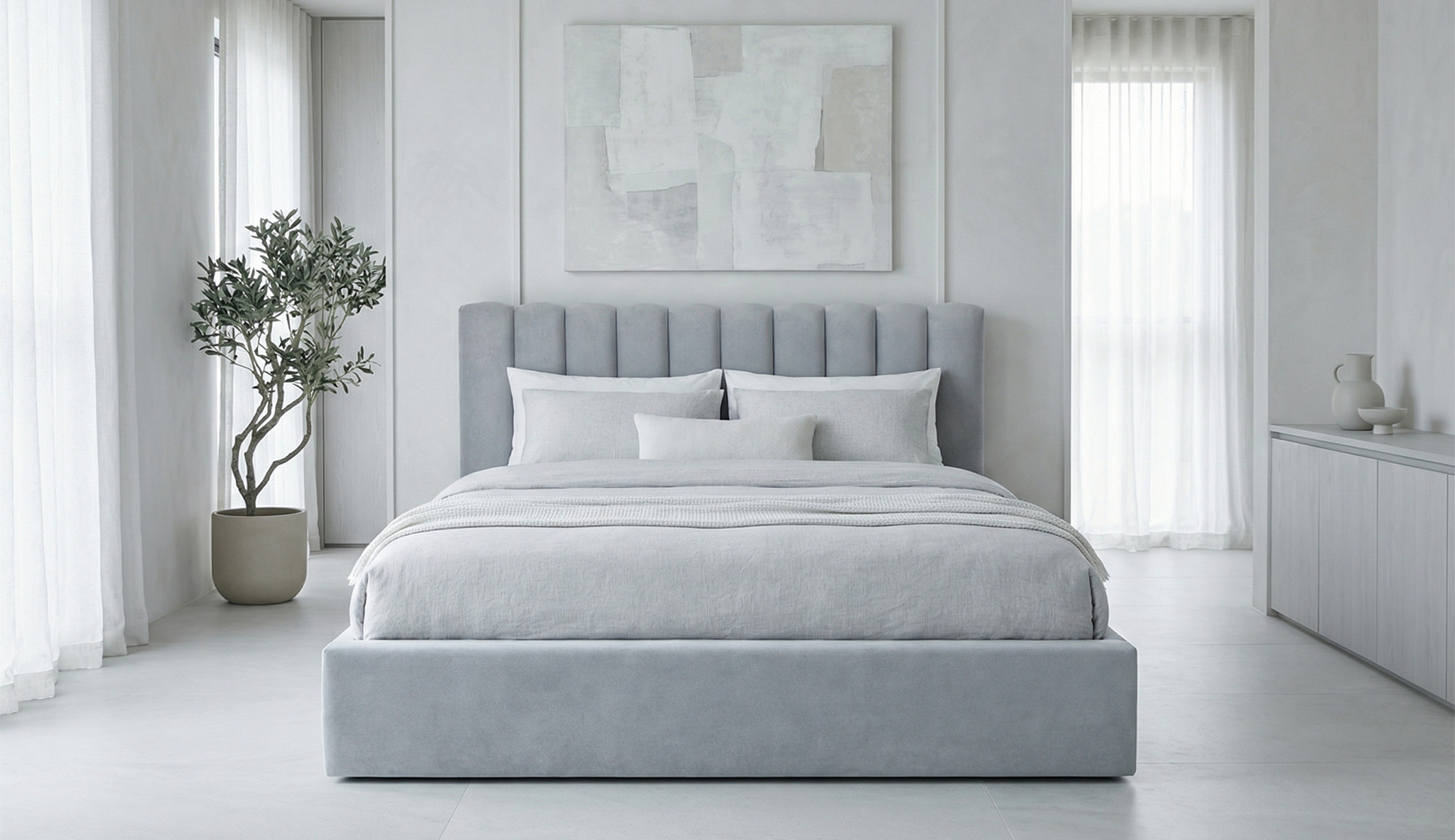 TAURUS – łóżko tapicerowane LunaBED z pojemnikiem (opcja)