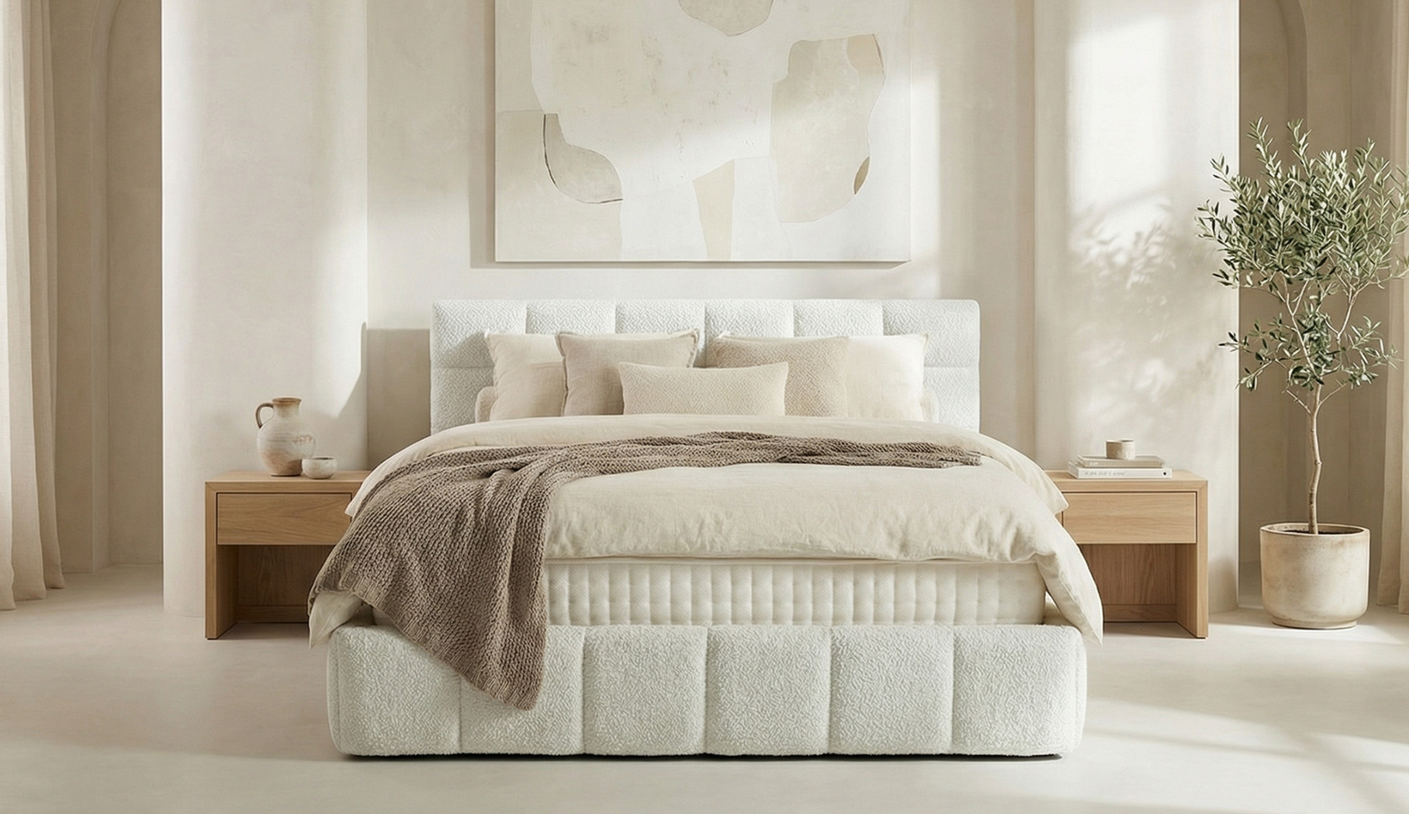 VELA – łóżko tapicerowane LunaBED z pojemnikiem (opcja)